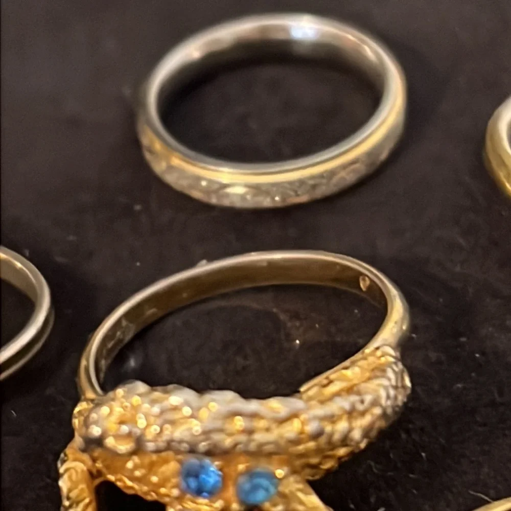 Lot of costume rings including perfume rings